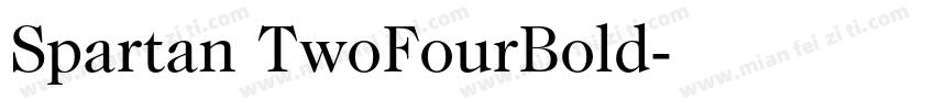 Spartan TwoFourBold字体转换
